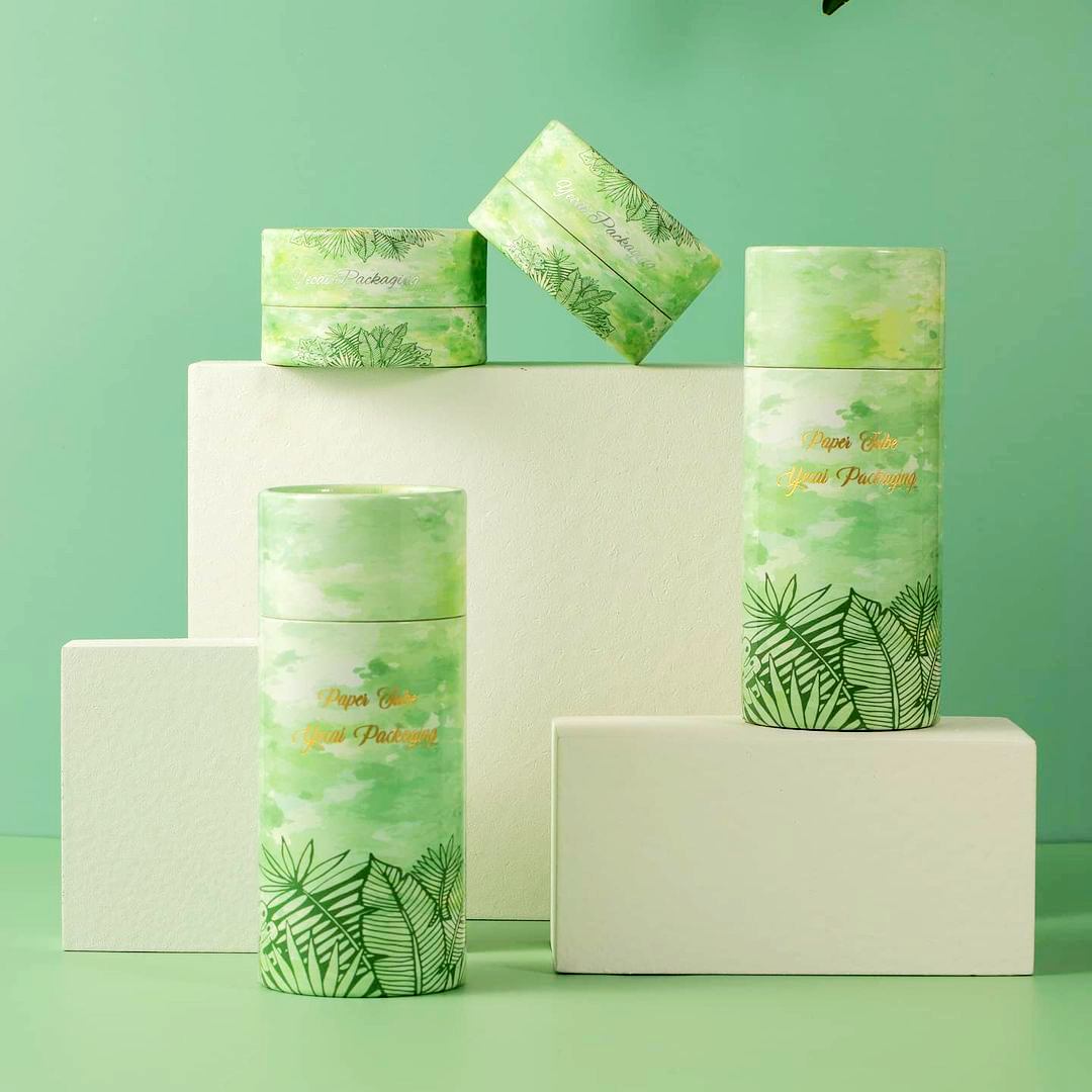 Cosmetic paper tube packaging