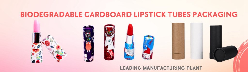 Custom printed cardboard lipstick paper tube and lip balm packaging tubes
