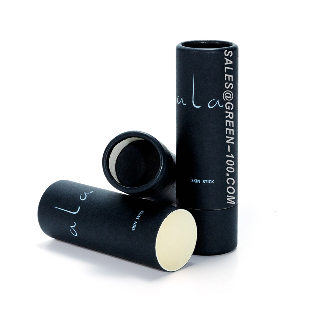 Black Cardboard Paper Lip Balm Tubes