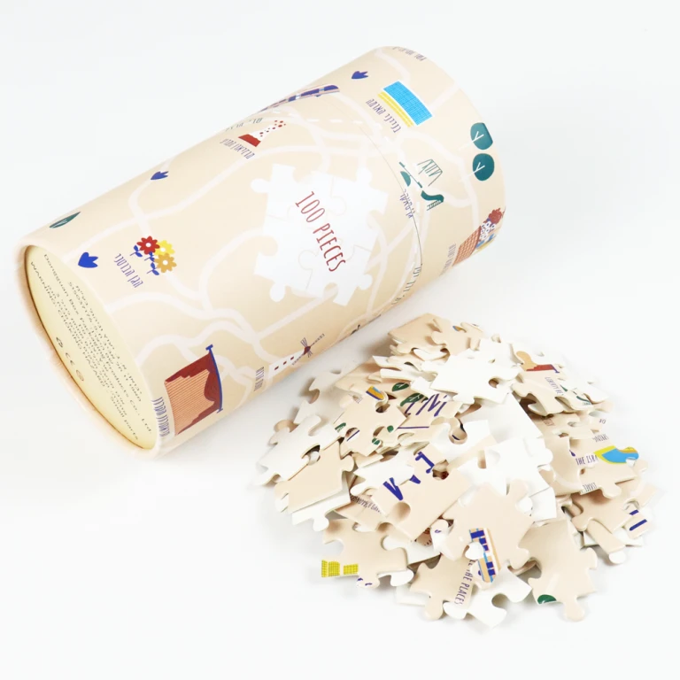Cardboard Puzzle Jigsaw Game Company Paper Tube Packaging