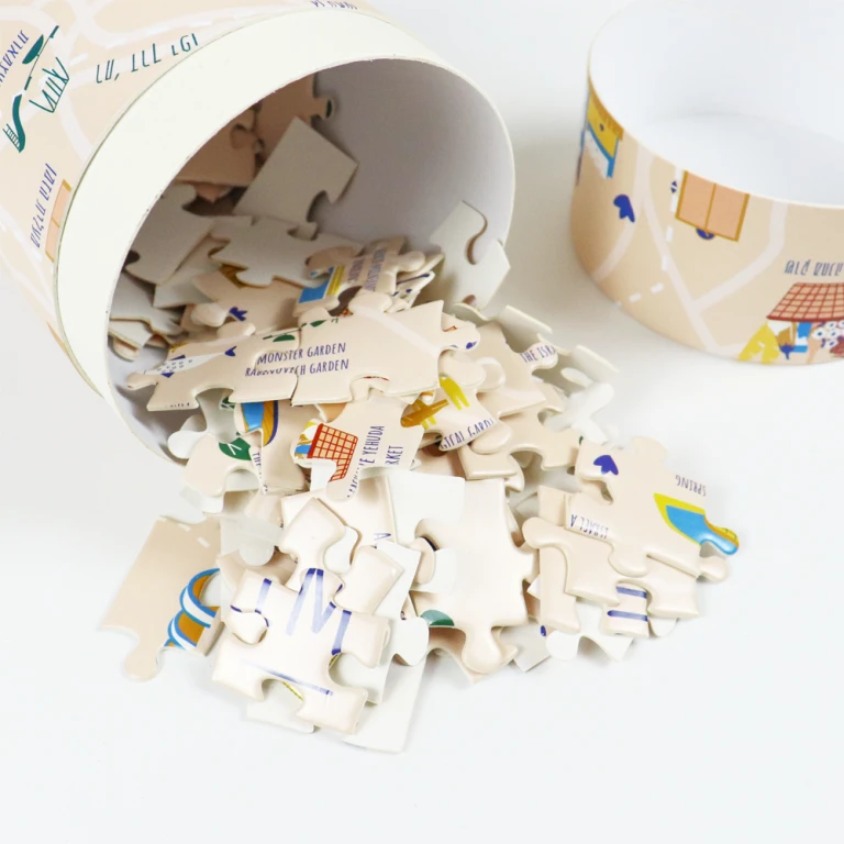 Cardboard Puzzle Jigsaw Game Company Paper Tube Packaging