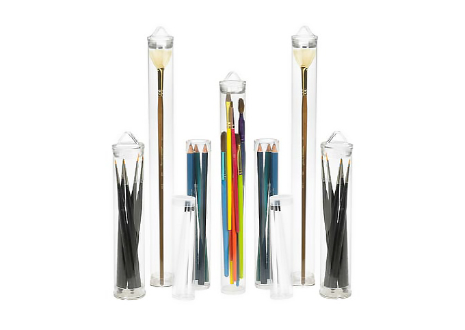 Plastic tube packing is used in pencils