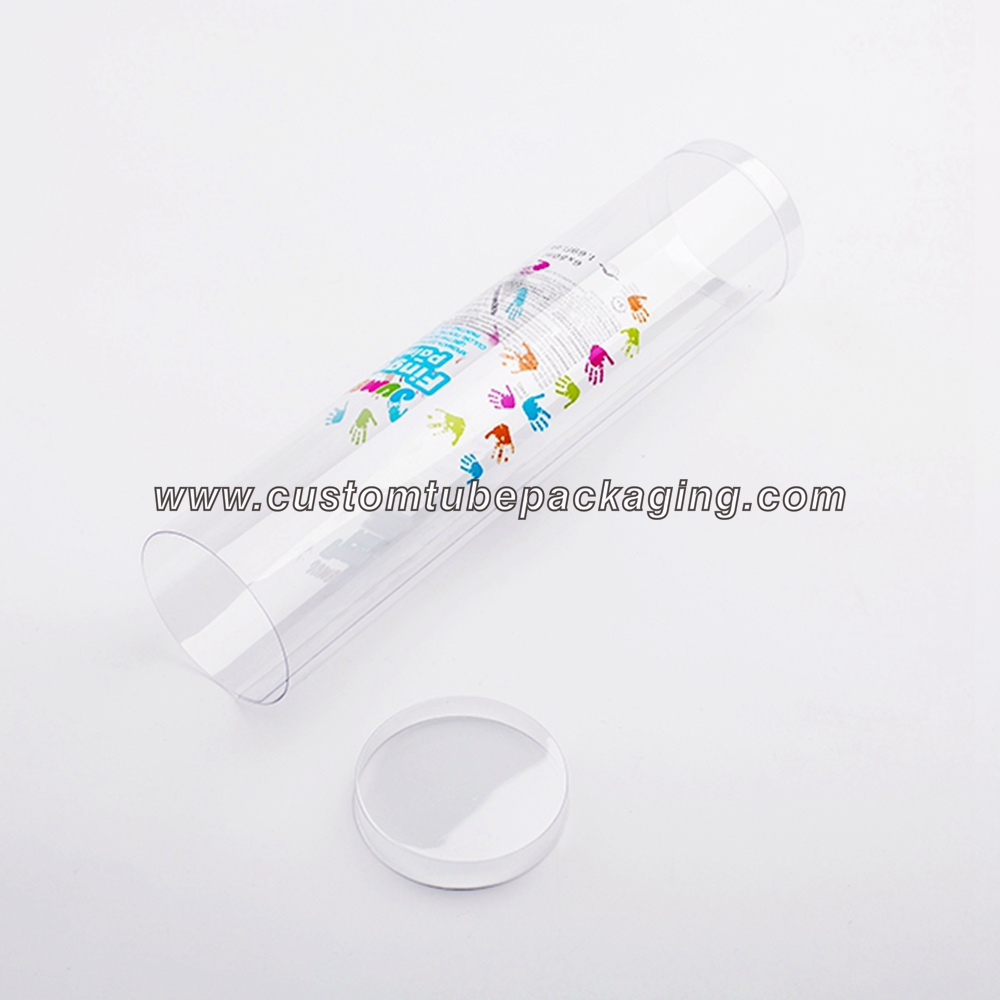 Transparent plastic tube packaging