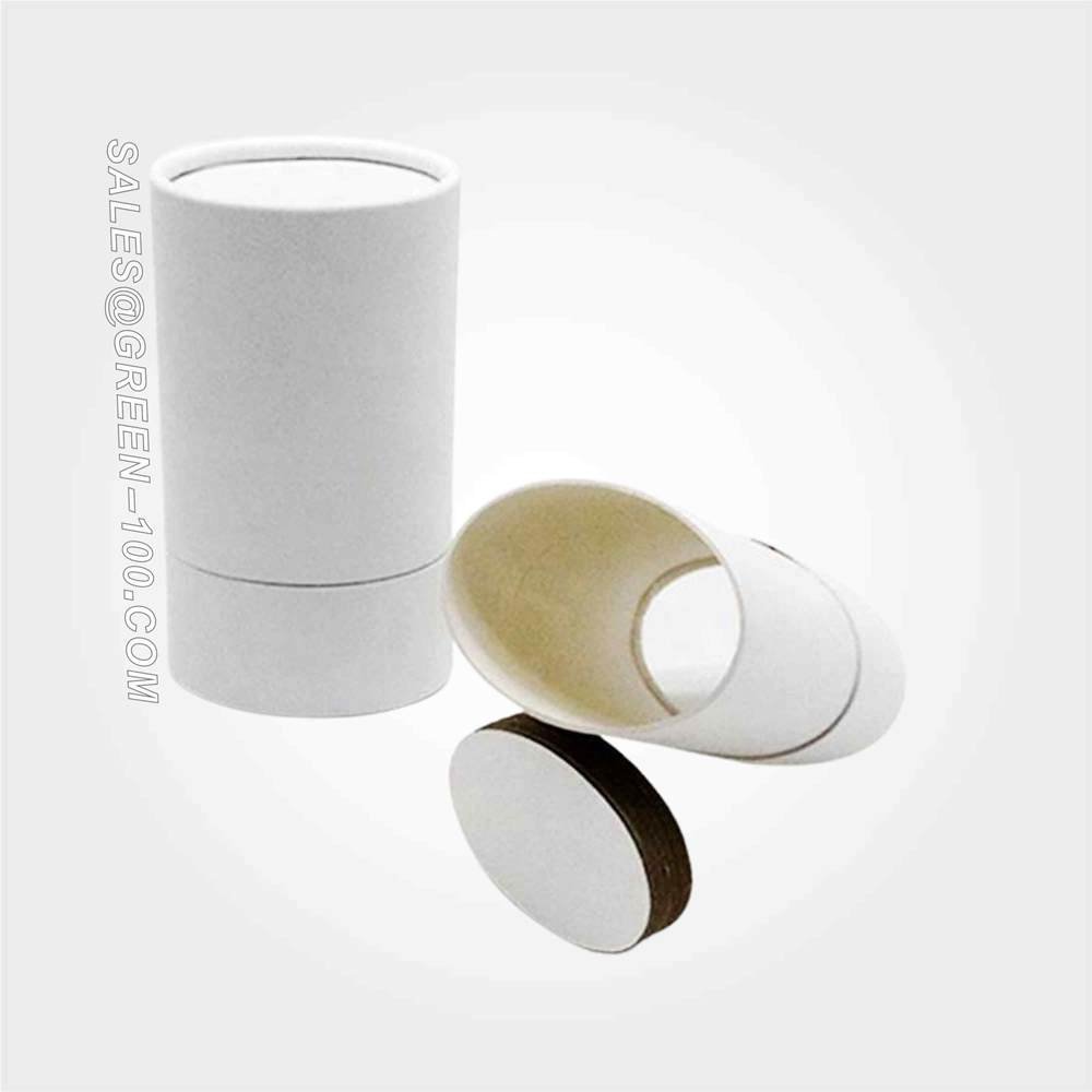Recyclable white deodorant packaging. The structure of the deodorant packaging is oval_ which is very rare_ but it is of great significance for product promoti (1)