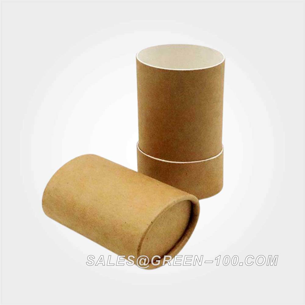 Recyclable deodorant push up tube packaging. The deodorant packaging material is kraft paper_ which is 100_ recyclable and meets strict environmental packaging req