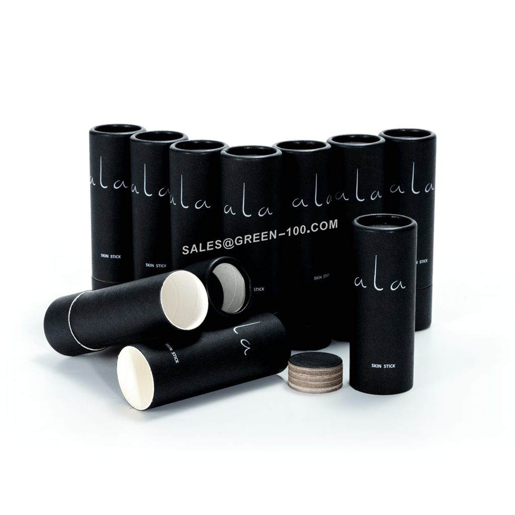Black Cardboard Paper Lip Balm Tubes
